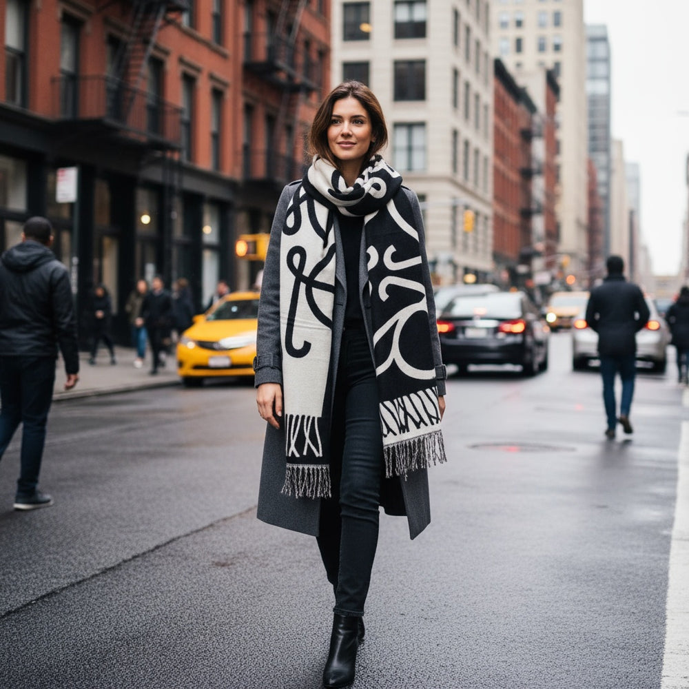 Дамски шал LOEWE – ANAGRAM REVERSIBLE SCARF