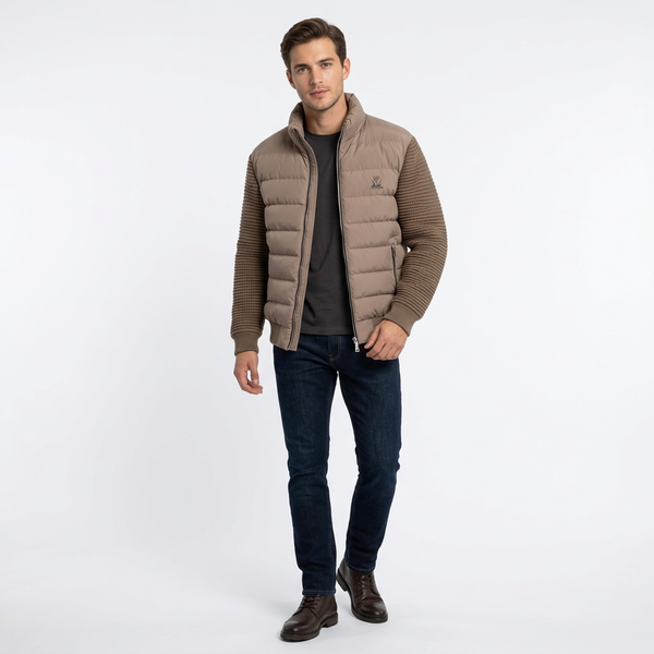 Мъжко зимно яке Loro Piana с плетени ръкави