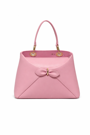 Дамска чанта Christian Dior – Pink Leather Bag with Bow Detail