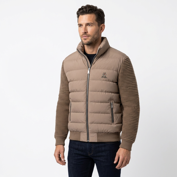 Мъжко зимно яке Loro Piana с плетени ръкави