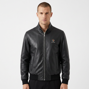 Мъжко кожено яке Loro Piana – черно