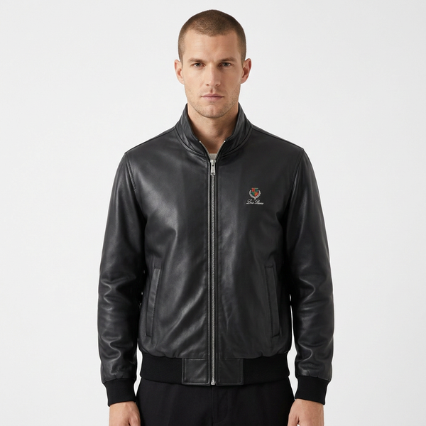 Мъжко кожено яке Loro Piana – черно