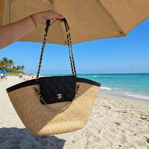 Chanel – Луксозна дамска плажна чанта с несесер