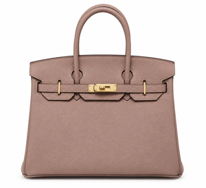 Hermès Birkin – Дамска чанта в пудрено розово със златист обков