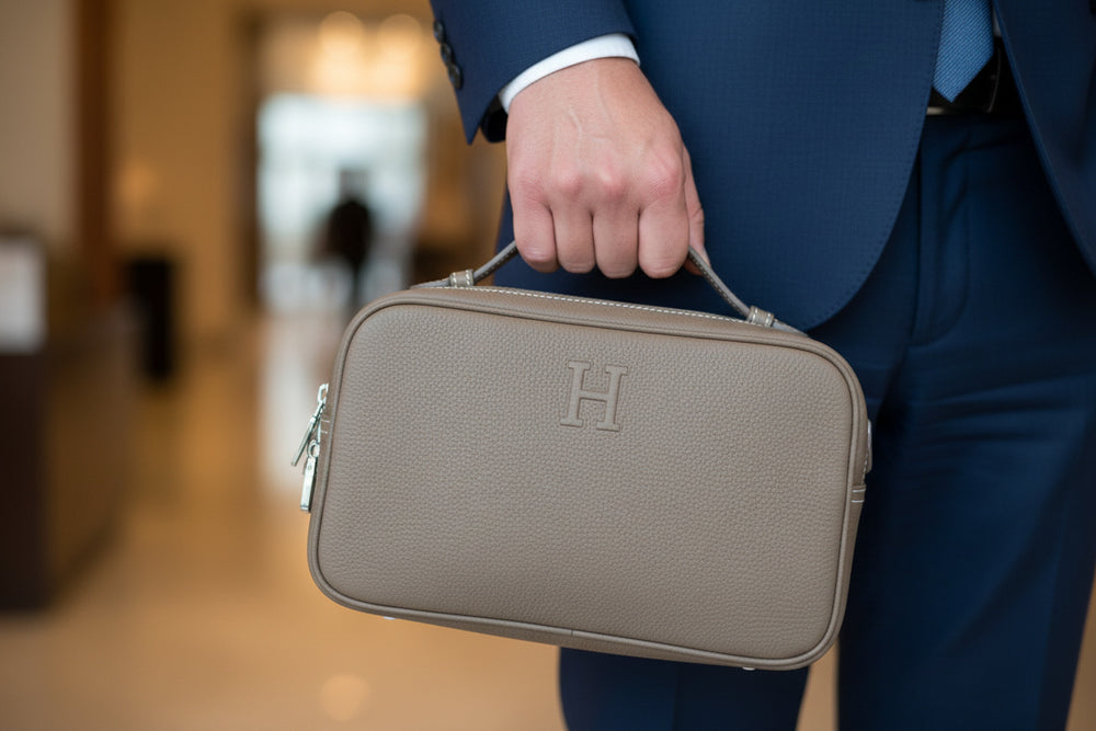 Мъжка кожена чанта Hermes