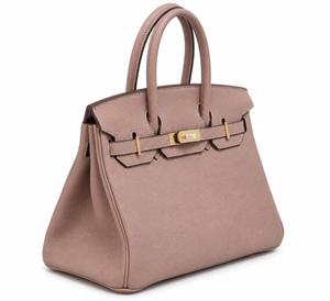 Hermès Birkin – Дамска чанта в пудрено розово със златист обков