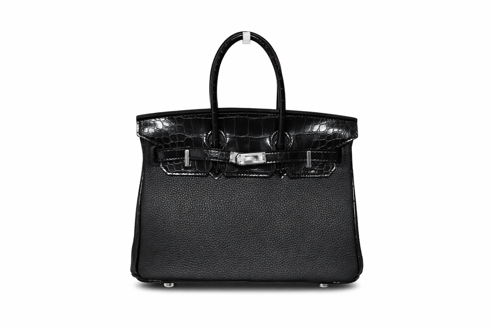 Дамска чанта Hermès – Birkin Bag Black (Crocodile Detail)