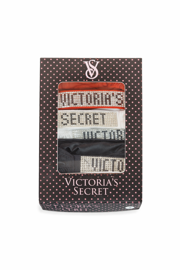 Дамско бельо Victoria’s Secret Crystal Logo комплект от 3 броя