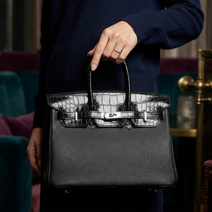 Дамска чанта Hermès – Birkin Bag Black (Crocodile Detail)