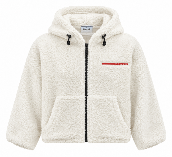 Дамско яке Prada – екрю Teddy Fleece