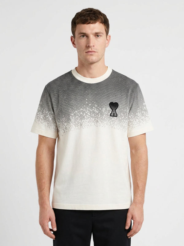 Мъжка тениска Ami Paris Heart Logo – White/Grey