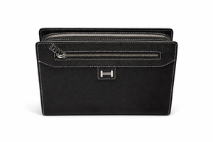 Мъжка кожена чанта Hermès – Men’s Leather Clutch Bag Black