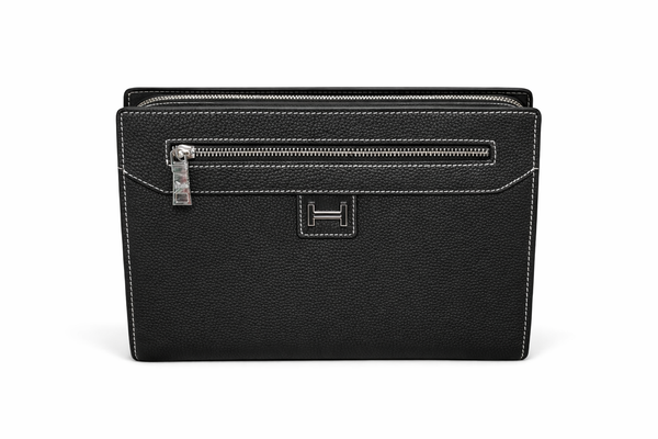 Мъжка кожена чанта Hermès – Men’s Leather Clutch Bag Black