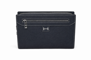 Мъжка кожена чанта Hermès – Men’s Leather Clutch Bag Navy