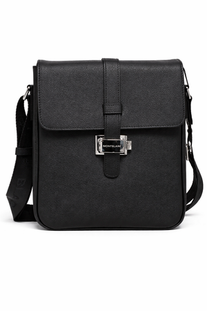 Мъжка кожена чанта Montblanc – Men’s Black Leather Crossbody Bag