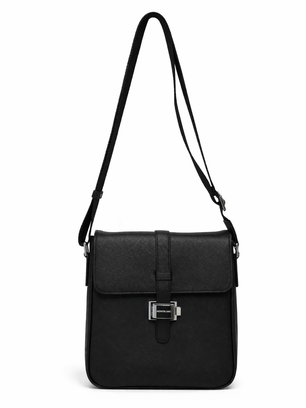 Мъжка кожена чанта Montblanc – Men’s Black Leather Crossbody Bag