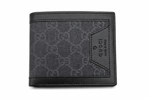Мъжки портфейл Gucci GG Supreme Wallet – Black Canvas