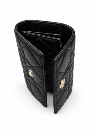 Дамски  портфейл Christian Dior Caro Long Wallet Cannage – Black