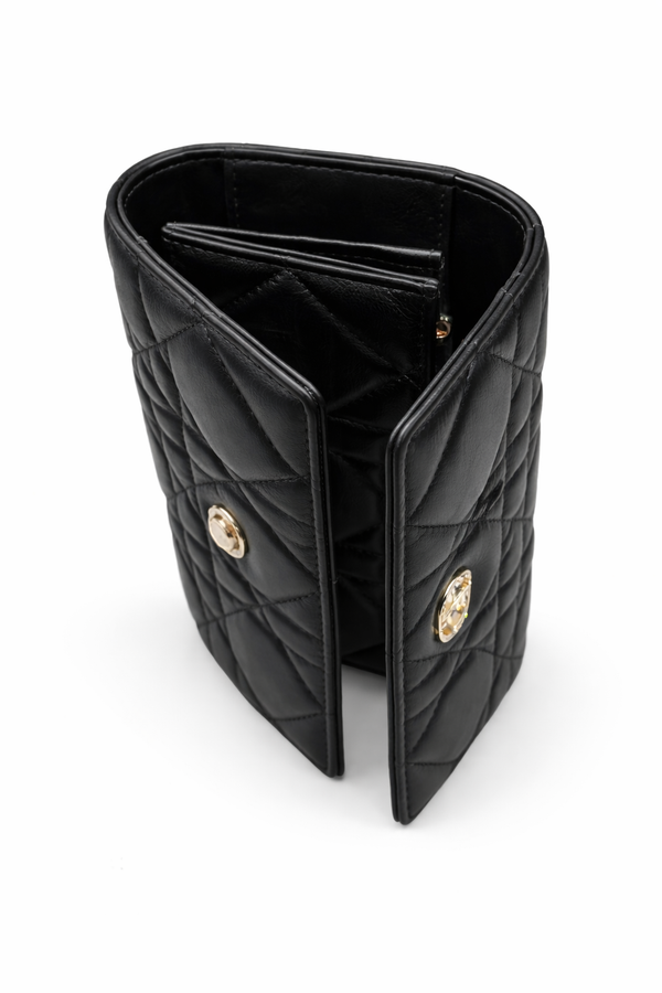 Дамски  портфейл Christian Dior Caro Long Wallet Cannage – Black