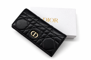 Дамски  портфейл Christian Dior Caro Long Wallet Cannage – Black