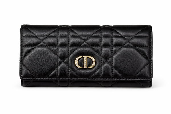 Дамски  портфейл Christian Dior Caro Long Wallet Cannage – Black