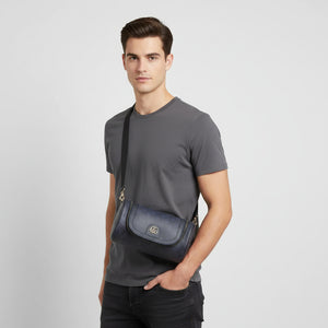 Мъжка чанта GU от естествена кожа