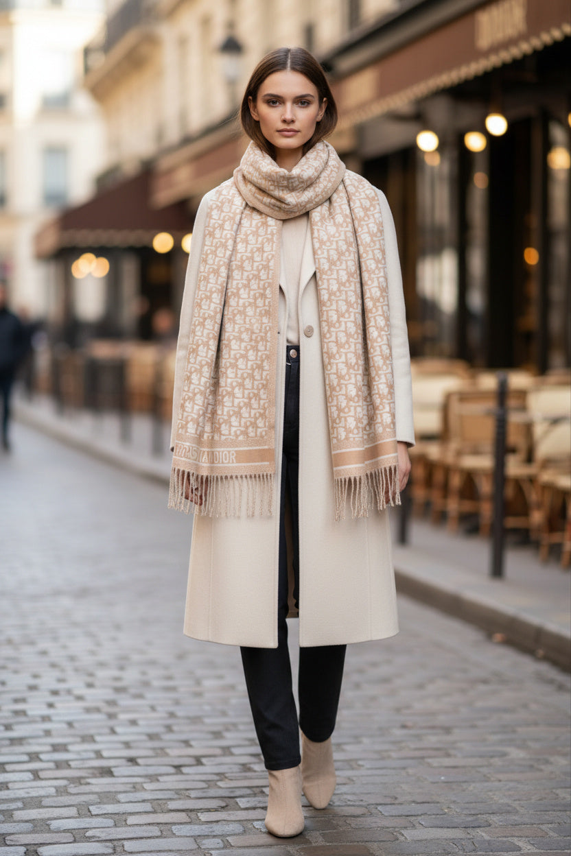 Дамски шал Christian Dior Monogram Sand Elegance