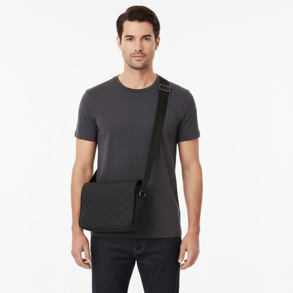 Мъжка чанта GU от естествена кожа