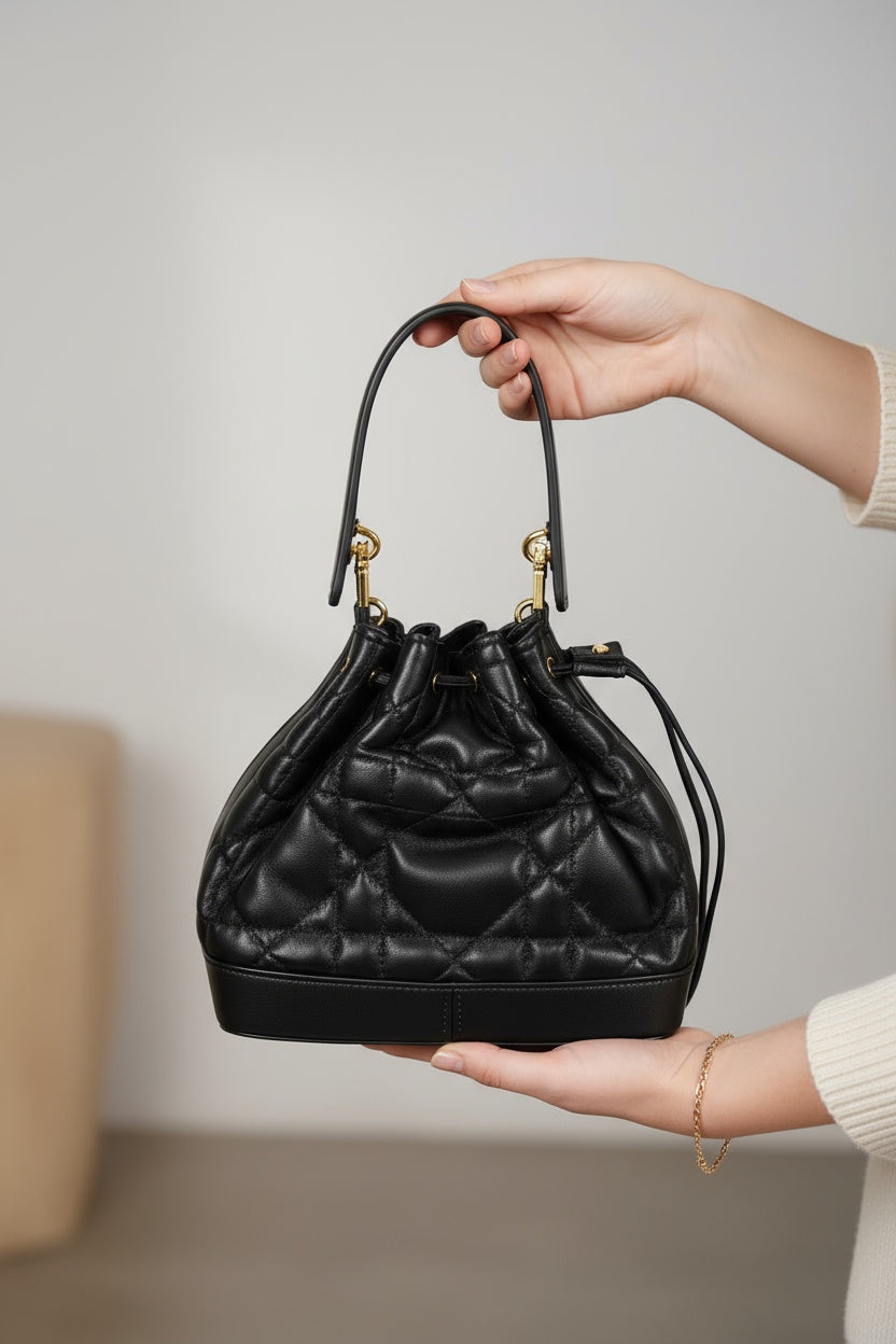 Дамска чанта Dior Caro Drawstring Bag