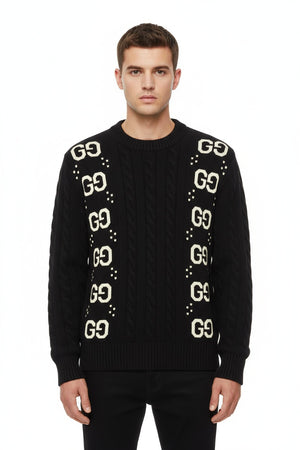Плетен пуловер Gucci Iconic GG