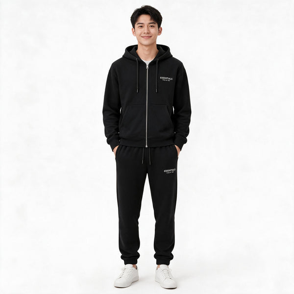Мъжки спортен комплект Essentials Fear of God – черен