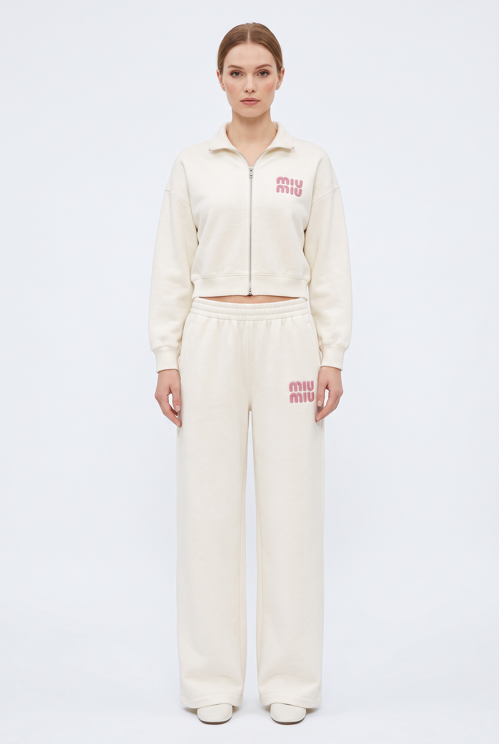 Дамски анцуг Miu Miu – екрю
