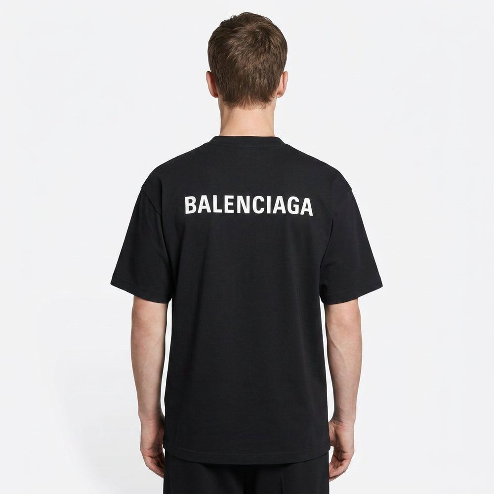 Мъжка Oversize тениска Balenciaga Logo – Black