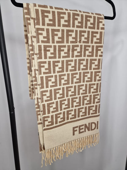 Fendi Дамски Шал от 100% Кашмир и Памук