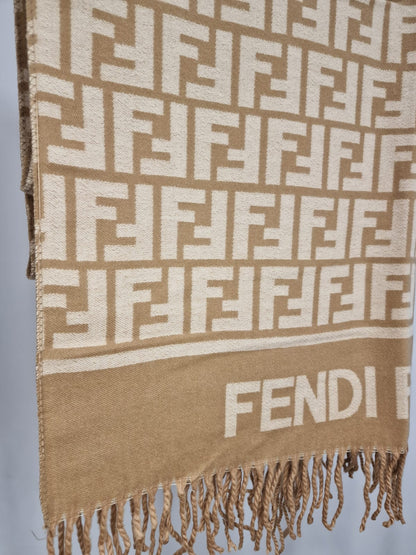 Fendi Дамски Шал от 100% Кашмир и Памук