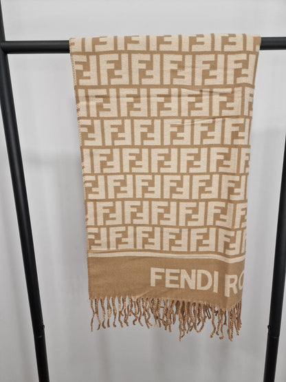 Fendi Дамски Шал от 100% Кашмир и Памук