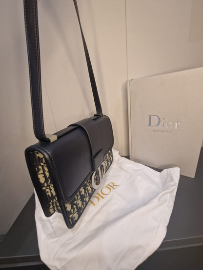 Christian Dior Дамска Чанта от Плат и 100% Кожа