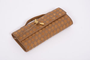 Дамска чанта клъч Botega Venetta от естествена кожа