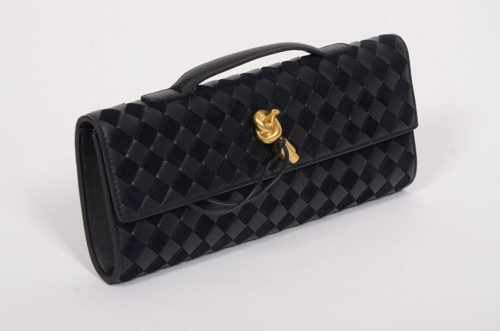 Дамска чанта клъч Bottega Veneta от естествена кожа