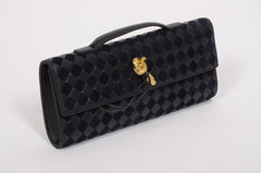 Дамска чанта клъч Botega Venetta от естествена кожа