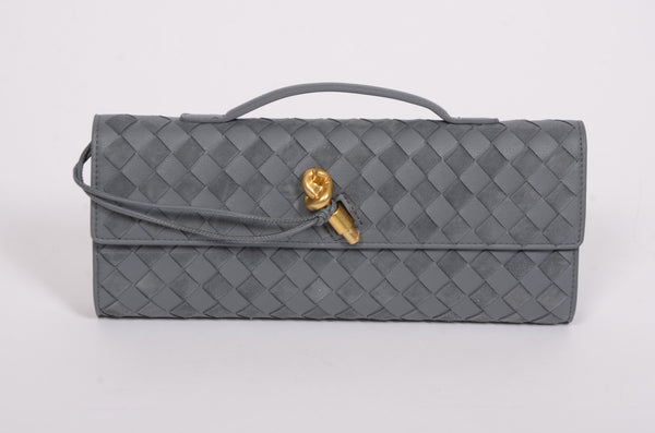 Дамска чанта клъч Bottega Veneta от естествена кожа