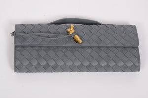 Дамска чанта клъч Bottega Veneta от естествена кожа