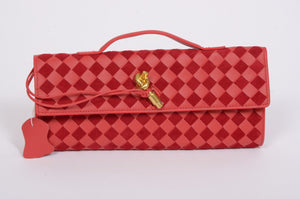 Дамска чанта клъч Bottega Veneta от естествена кожа