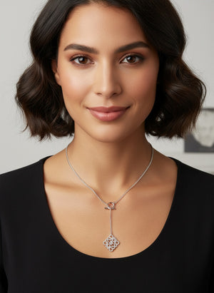 Дамско сребристо колие LO