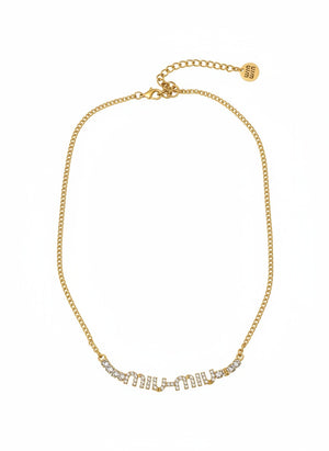 Дамско колие MM – позлатено с кристали