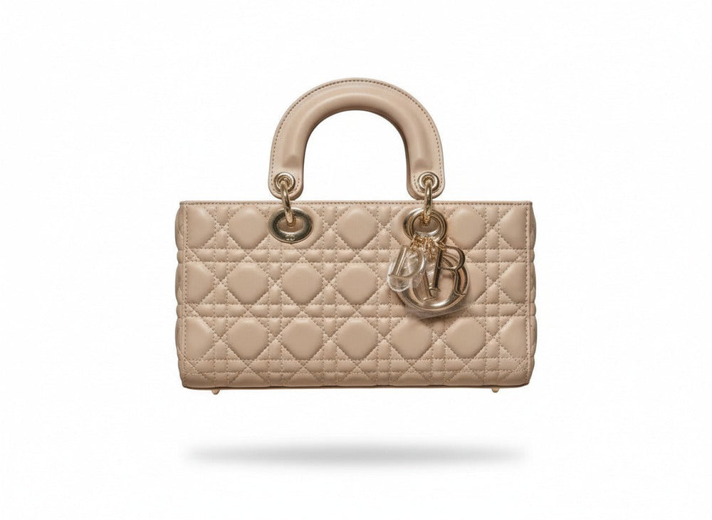 Дамска чанта Lady Dior в елегантно бежово