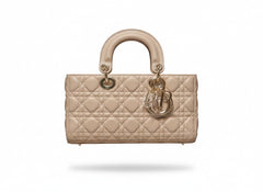Дамска чанта Lady Dior в елегантно бежово
