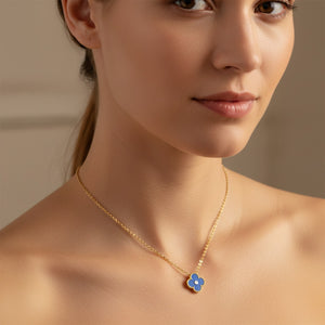 Дамско колие VC — позлатено с флорален мотив