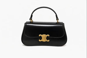 Дамска чанта CEL – елегантна кожена чанта с къса дръжка и презрамка