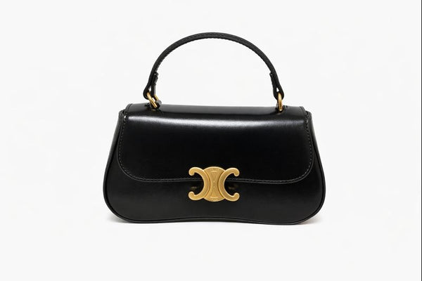 Дамска чанта CEL – елегантна кожена чанта с къса дръжка и презрамка